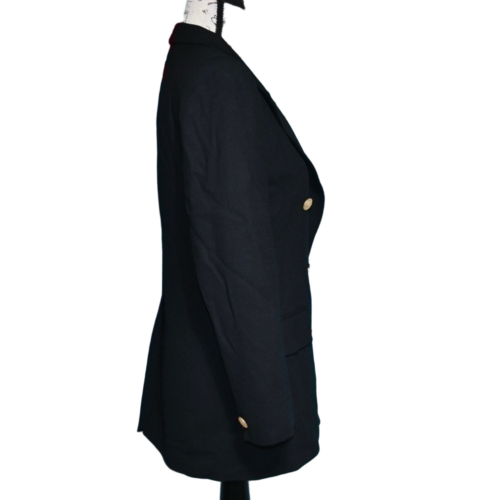 Jones New York Petite Wool Blend Peacoat 2P Classic Tailored Minimalist Coat - Picture 2 of 11